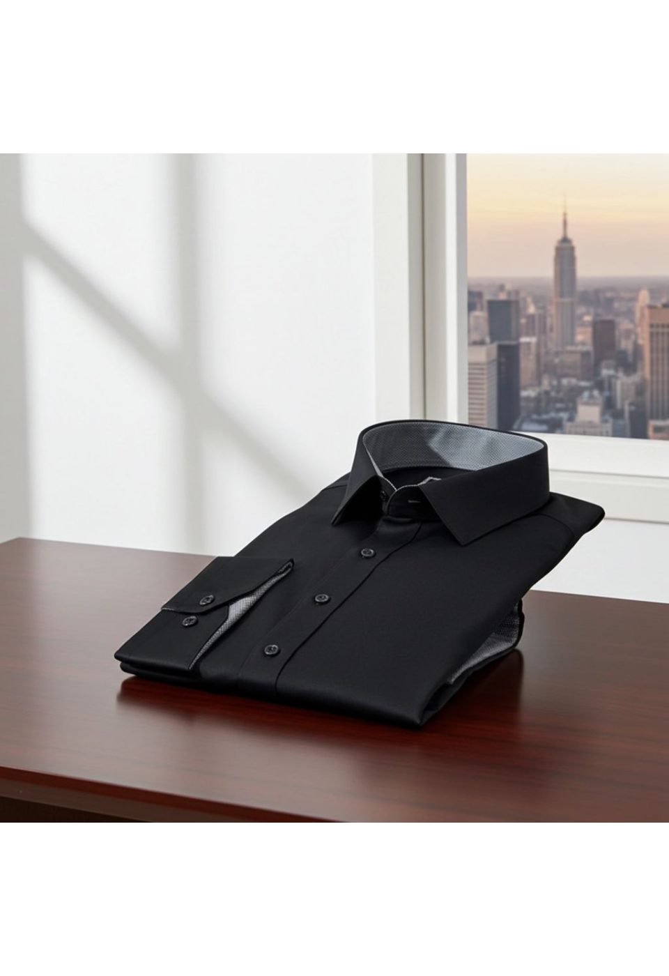 8 Drop Slim Fit Uzun Kol Düz Renk Saten Erkek Gömlek 3GMK313034003 - Giovanni Fratelli