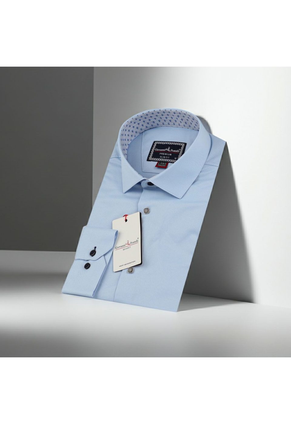 3034 CR 8 DROP SATIN 014 8 Drop Slim Fit Uzun Kol Düz Renk Saten Erkek Gömlek 3GMK313034014 - Giovanni Fratelli