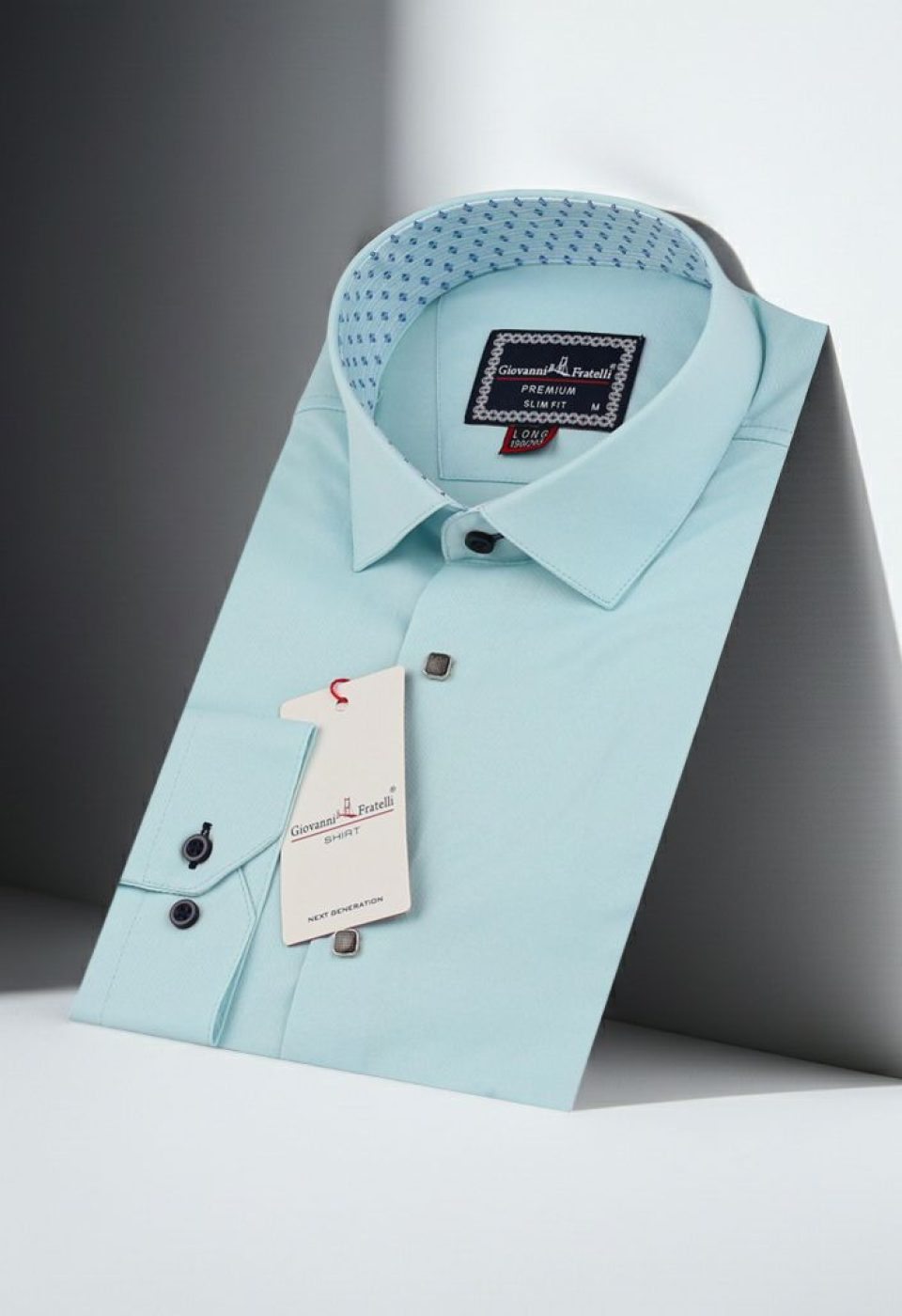 8 Drop Slim Fit Uzun Kol Düz Renk Saten Erkek Gömlek 3GMK313034015