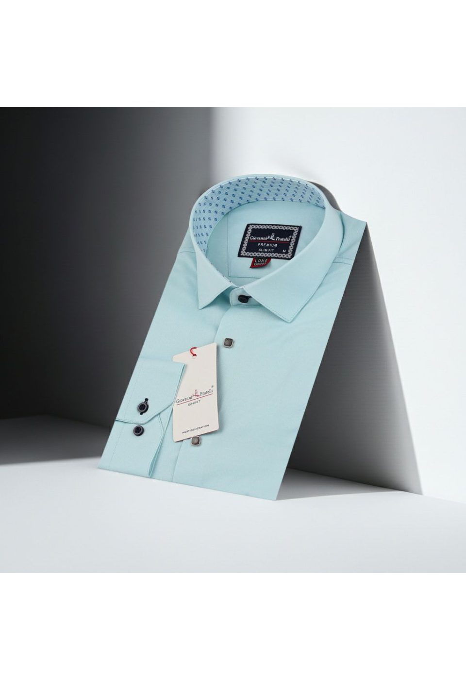 3034 CR 8 DROP SATIN 015 8 Drop Slim Fit Uzun Kol Düz Renk Saten Erkek Gömlek 3GMK313034015 - Giovanni Fratelli