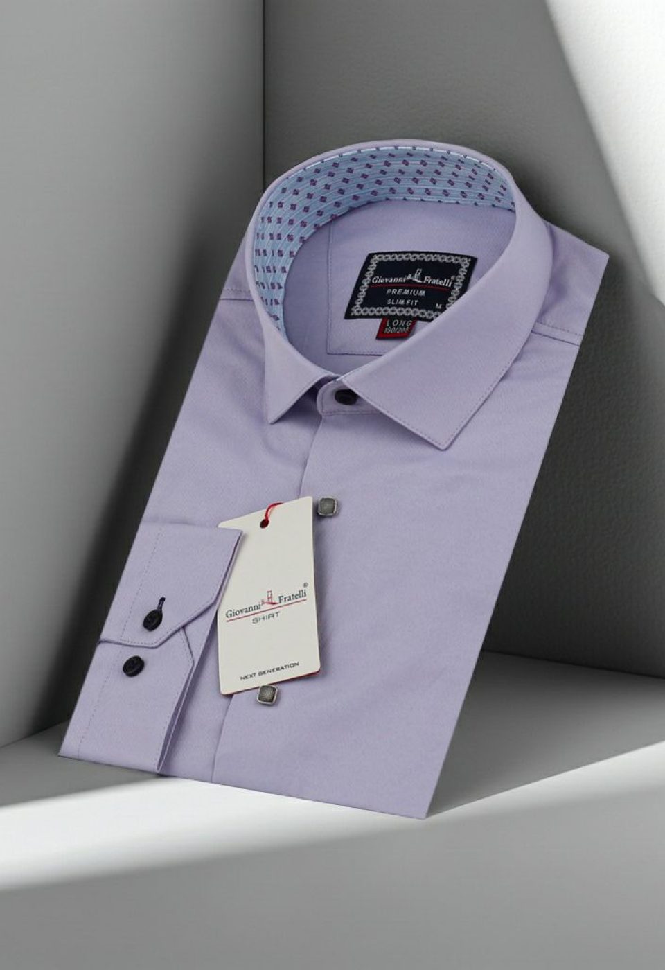 8 Drop Slim Fit Uzun Kol Düz Renk Saten Erkek Gömlek 3GMK313034016
