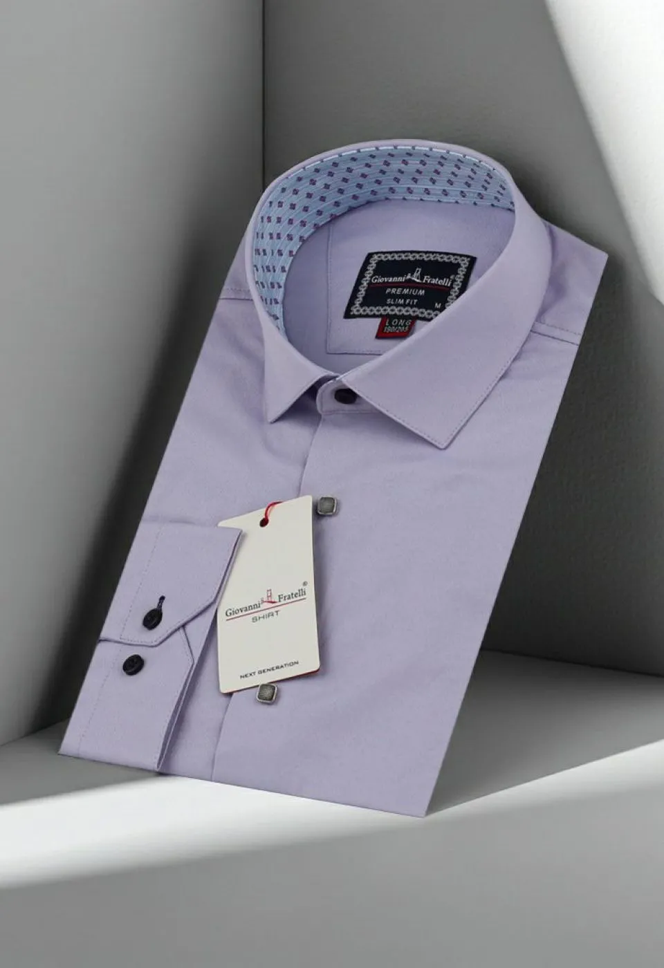8 Drop Slim Fit Uzun Kol Düz Renk Saten Erkek Gömlek 3GMK313034016