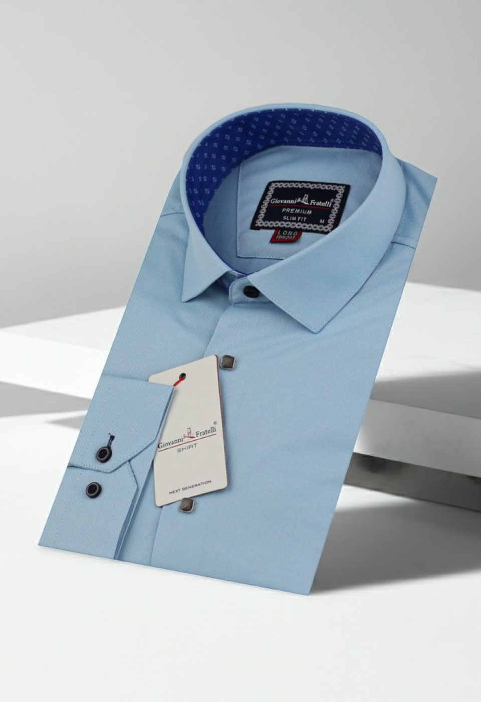 8 Drop Slim Fit Uzun Kol Düz Renk Saten Erkek Gömlek 3GMK313034017