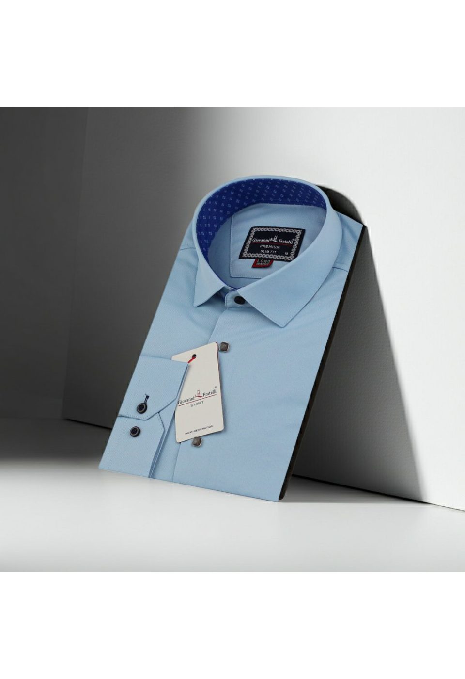 8 Drop Slim Fit Uzun Kol Düz Renk Saten Erkek Gömlek 3GMK313034017 - Giovanni Fratelli