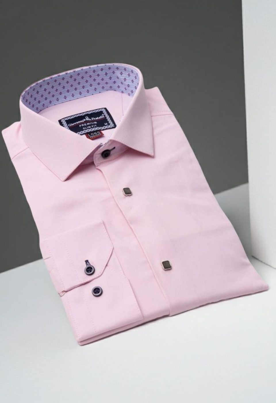 8 Drop Slim Fit Uzun Kol Düz Renk Saten Erkek Gömlek 3GMK313034019