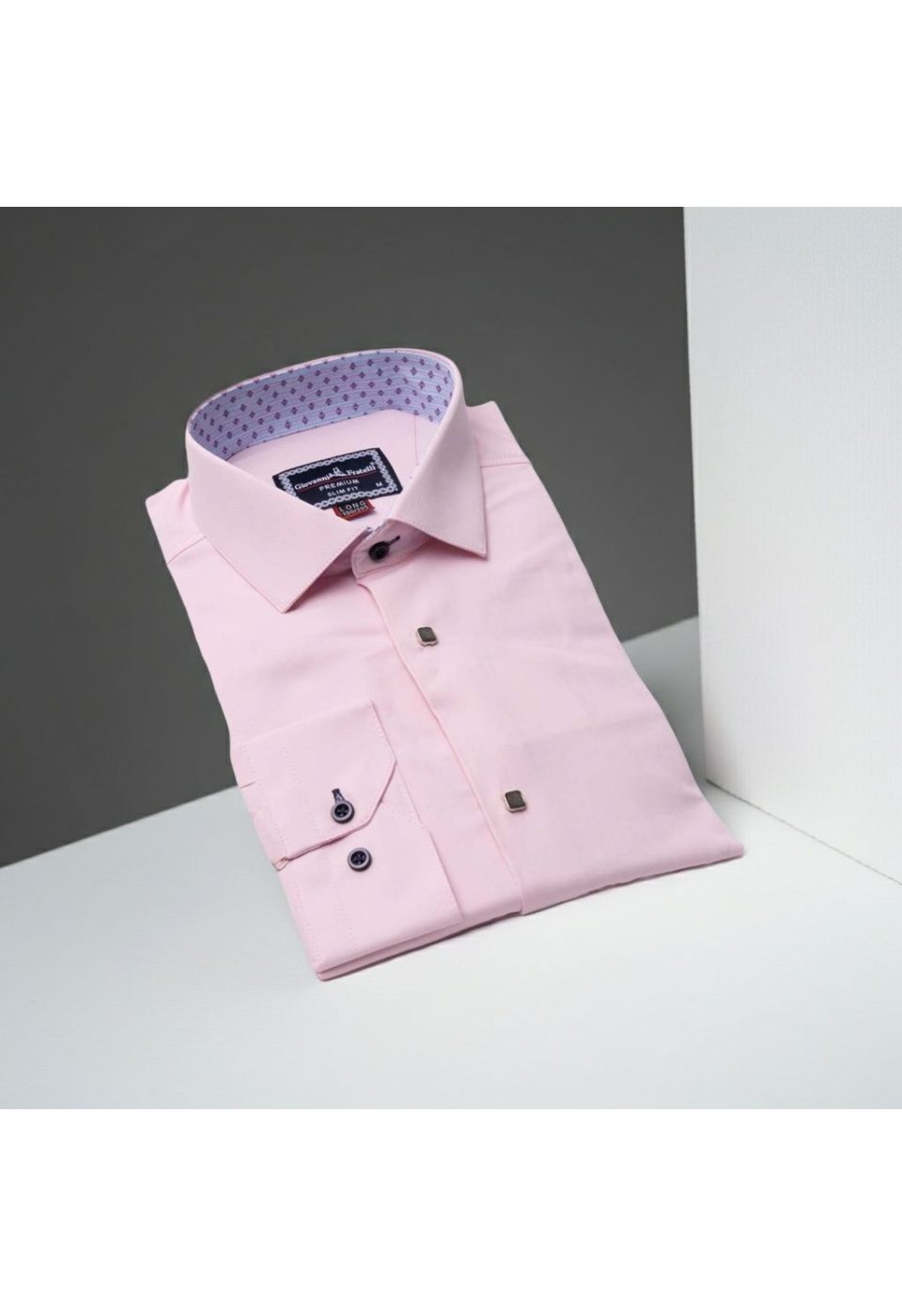 8 Drop Slim Fit Uzun Kol Düz Renk Saten Erkek Gömlek 3GMK313034019 - Giovanni Fratelli