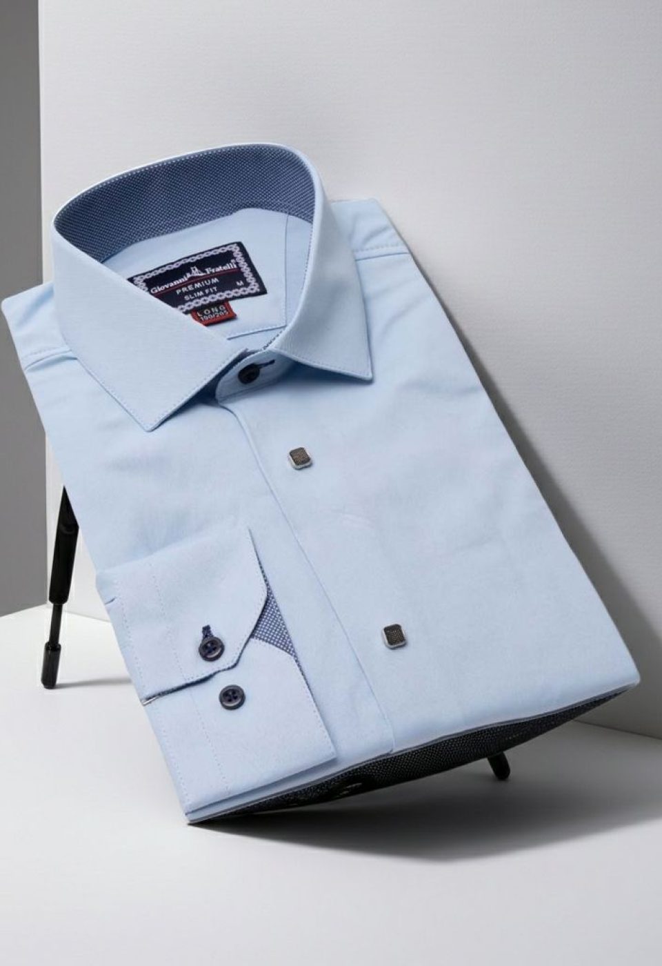 8 Drop Slim Fit Uzun Kol Düz Renk Saten Erkek Gömlek 3GMK313034024