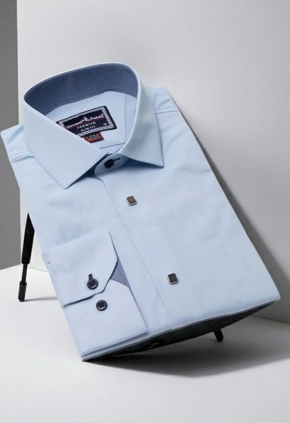 8 Drop Slim Fit Uzun Kol Düz Renk Saten Erkek Gömlek 3GMK313034024