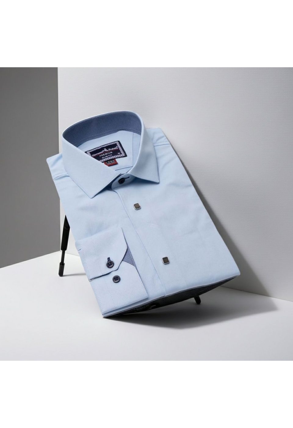 3034 CR 8 DROP SATIN 024 8 Drop Slim Fit Uzun Kol Düz Renk Saten Erkek Gömlek 3GMK313034024 - Giovanni Fratelli