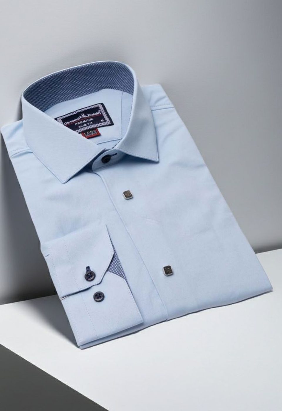 3034 CR 8 DROP SATIN 024 8 Drop Slim Fit Uzun Kol Düz Renk Saten Erkek Gömlek 3GMK313034024 - Giovanni Fratelli