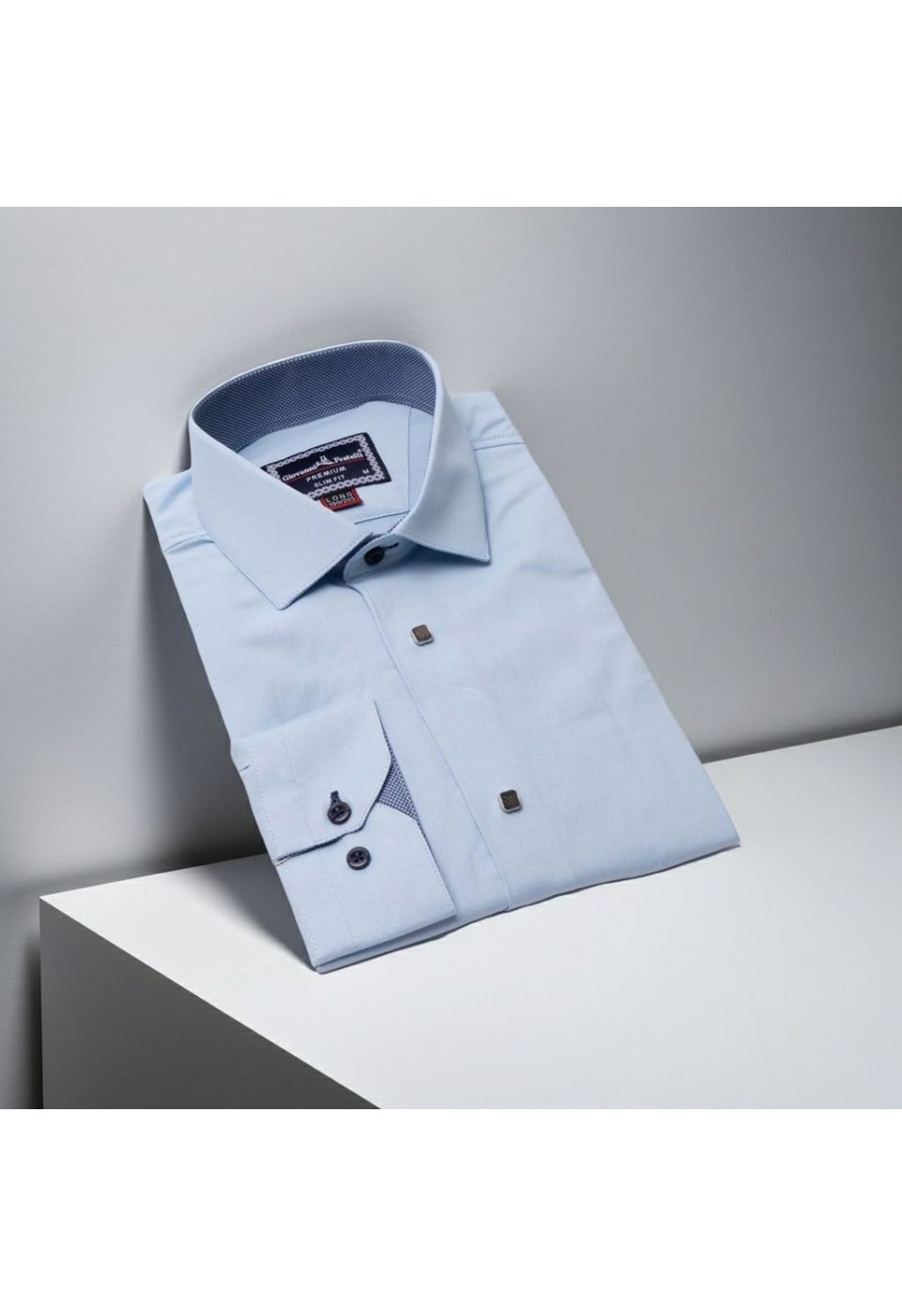 3034 CR 8 DROP SATIN 024 8 Drop Slim Fit Uzun Kol Düz Renk Saten Erkek Gömlek 3GMK313034024 - Giovanni Fratelli