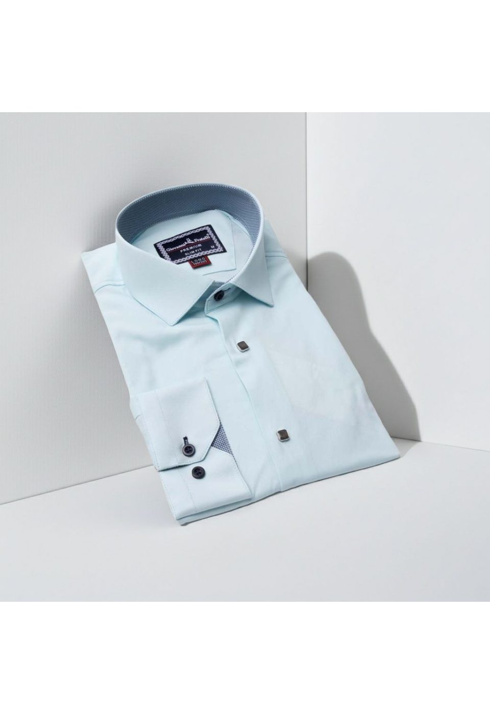 3034 CR 8 DROP SATIN 026 8 Drop Slim Fit Uzun Kol Düz Renk Saten Erkek Gömlek 3GMK313034026 - Giovanni Fratelli
