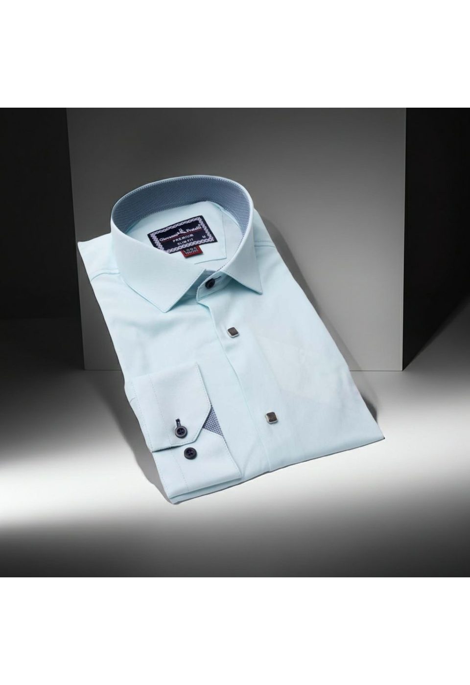 3034 CR 8 DROP SATIN 026 8 Drop Slim Fit Uzun Kol Düz Renk Saten Erkek Gömlek 3GMK313034026 - Giovanni Fratelli