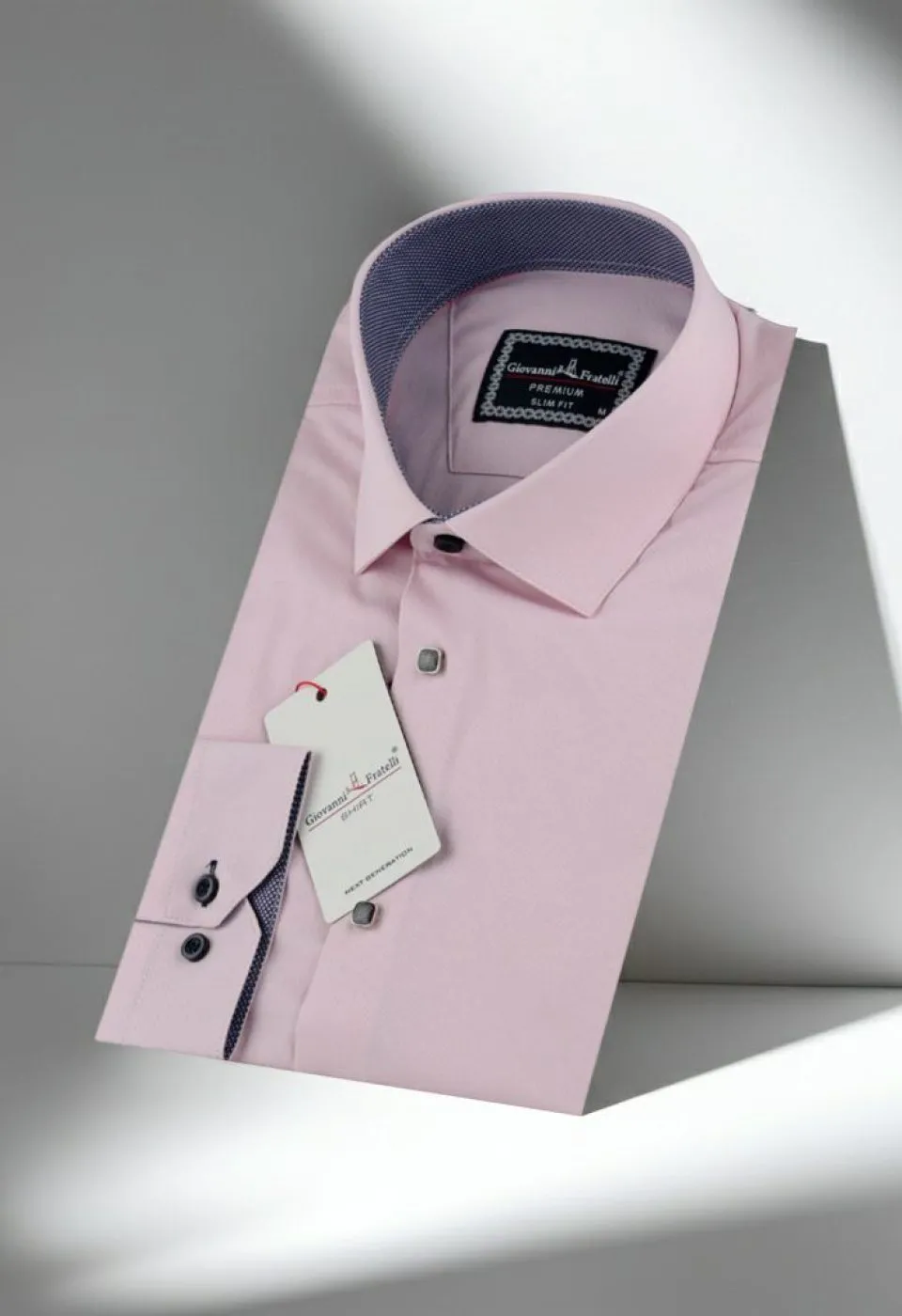 8 Drop Slim Fit Uzun Kol Düz Renk Saten Erkek Gömlek 3GMK313034027
