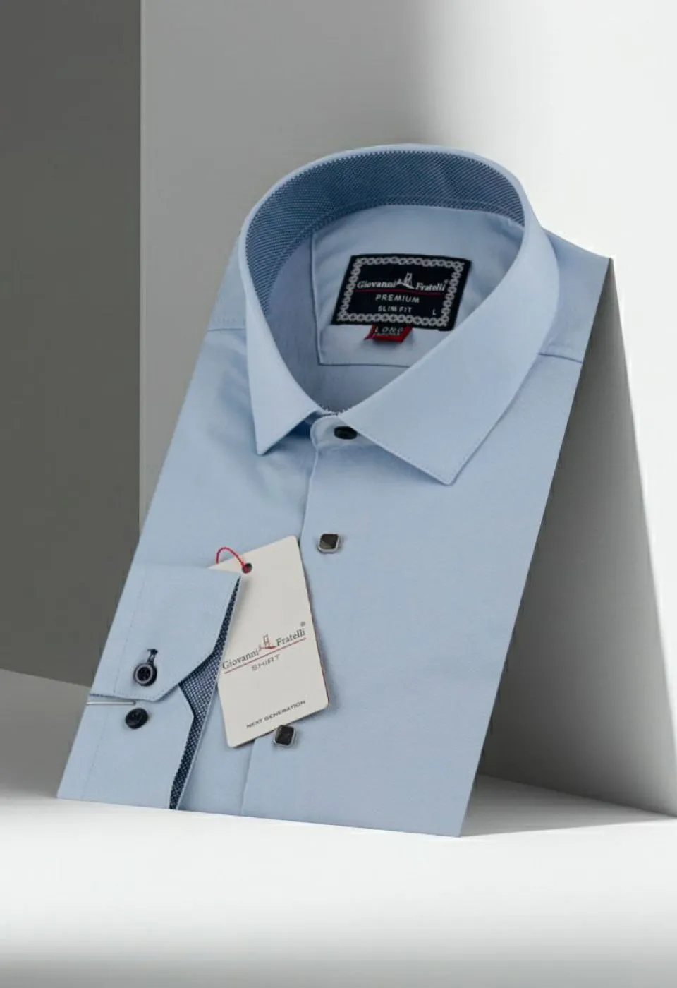 8 Drop Slim Fit Uzun Kol Düz Renk Saten Erkek Gömlek 3GMK313034029