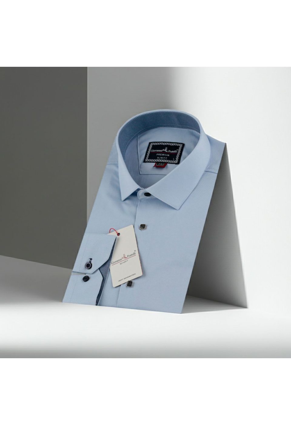 8 Drop Slim Fit Uzun Kol Düz Renk Saten Erkek Gömlek 3GMK313034029 - Giovanni Fratelli