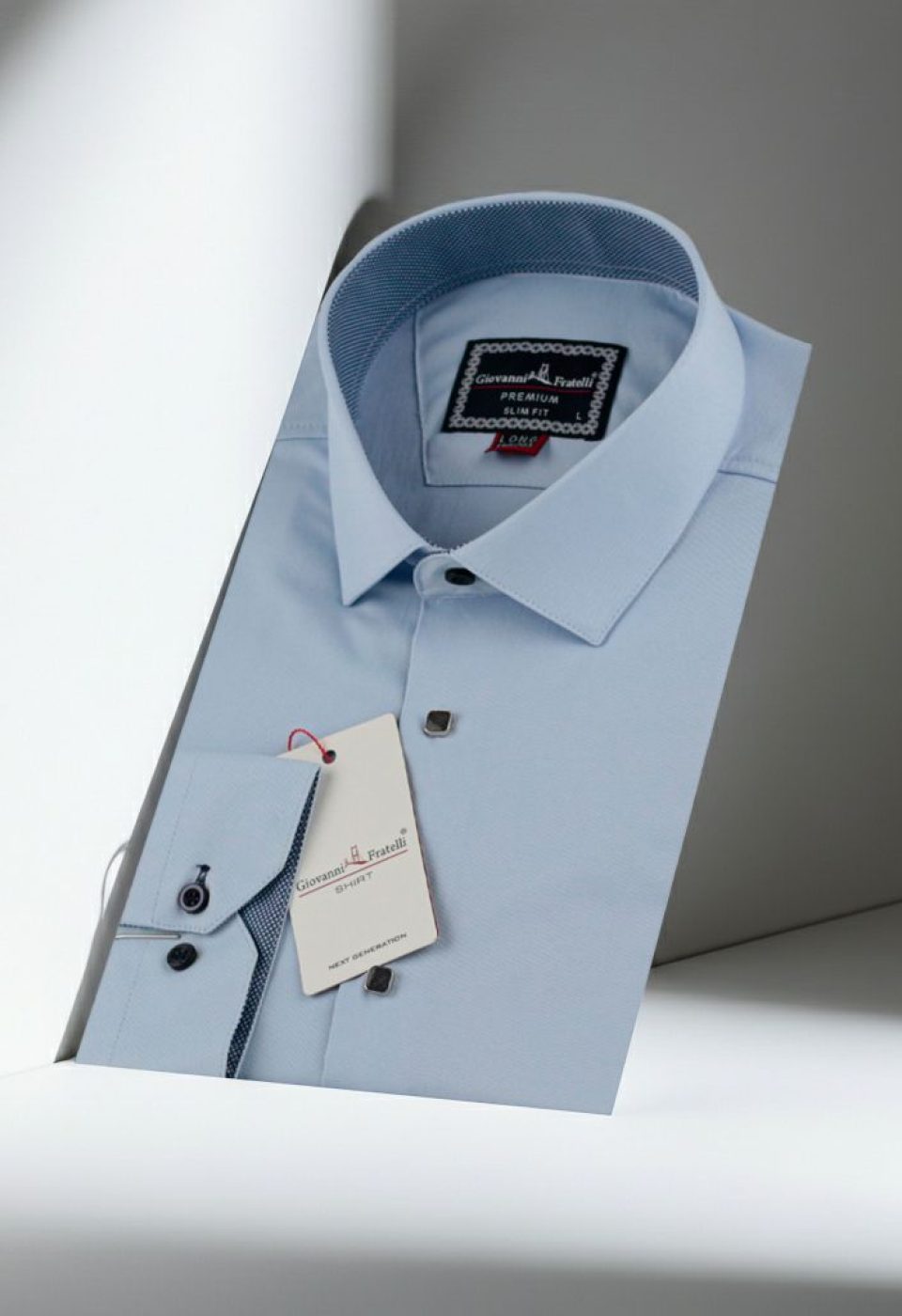 8 Drop Slim Fit Uzun Kol Düz Renk Saten Erkek Gömlek 3GMK313034029 - Giovanni Fratelli