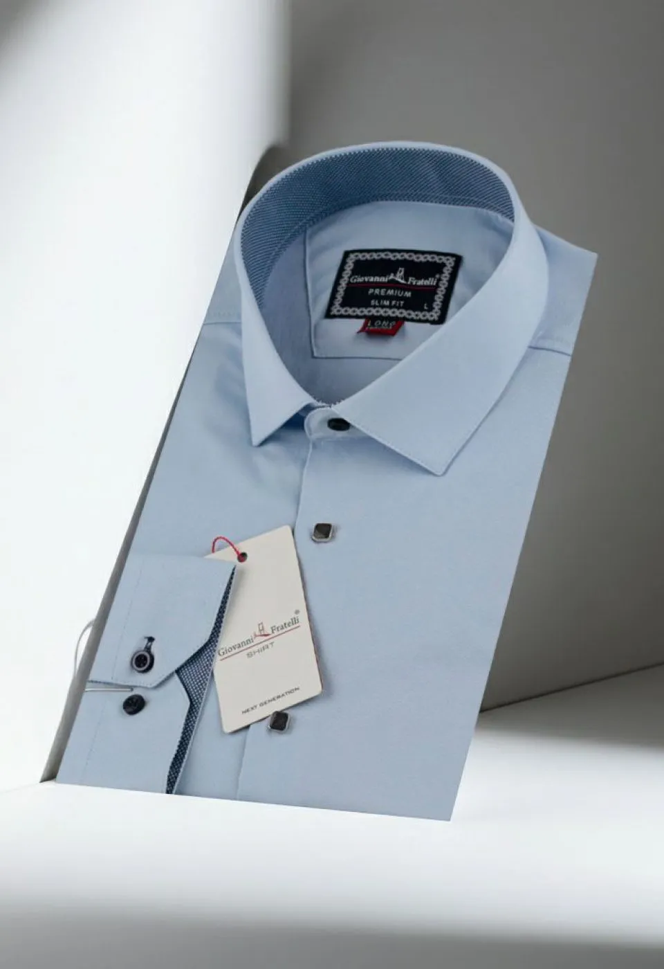8 Drop Slim Fit Uzun Kol Düz Renk Saten Erkek Gömlek 3GMK313034029 - Giovanni Fratelli