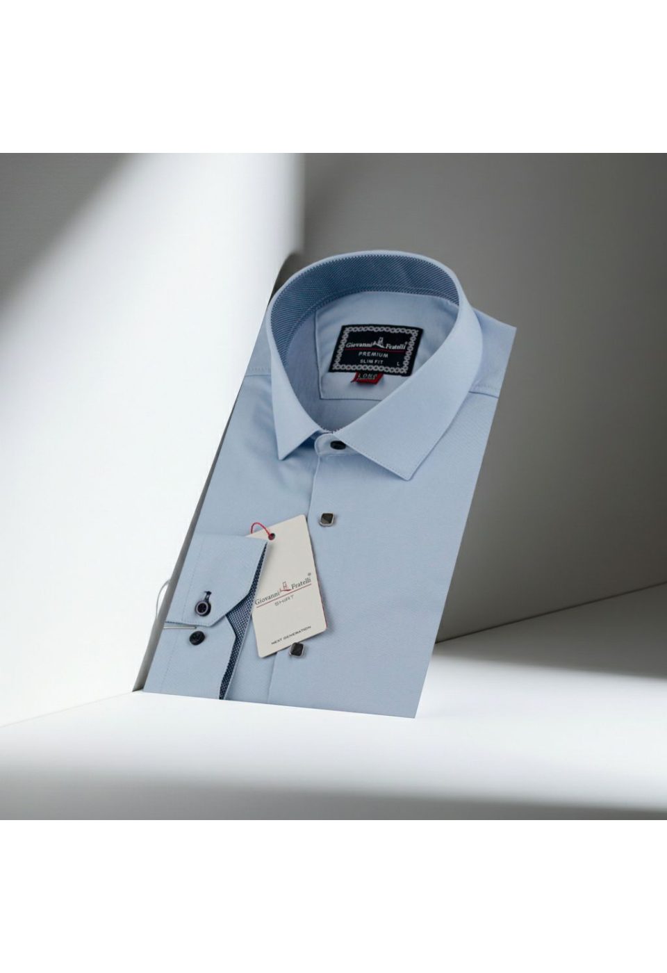 8 Drop Slim Fit Uzun Kol Düz Renk Saten Erkek Gömlek 3GMK313034029 - Giovanni Fratelli