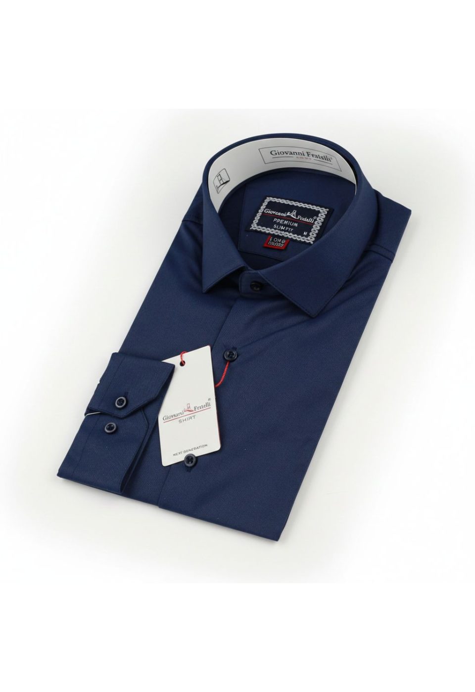 8 Drop Slim Fit Uzun Kol Düz Renk Saten Erkek Gömlek 3GMK313035008 - Giovanni Fratelli