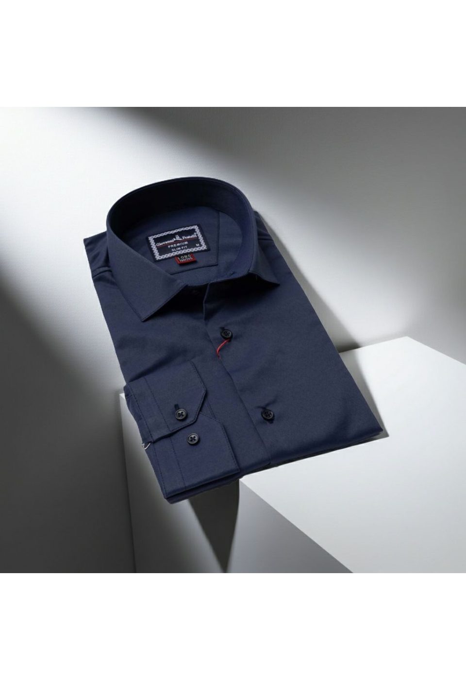 8 Drop Slim Fit Uzun Kol Düz Renk Saten Erkek Gömlek 3GMK313035010 - Giovanni Fratelli