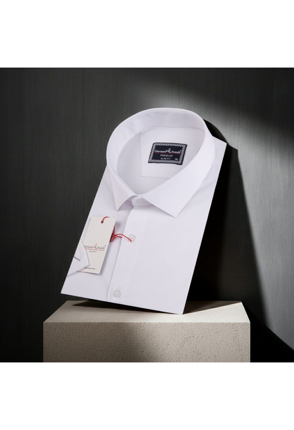 3036 BT CR K SATIN 001 Büyük Beden Slim Fit Kısa Kol Düz Renk Erkek Gömlek 4GMK313036001 - Giovanni Fratelli