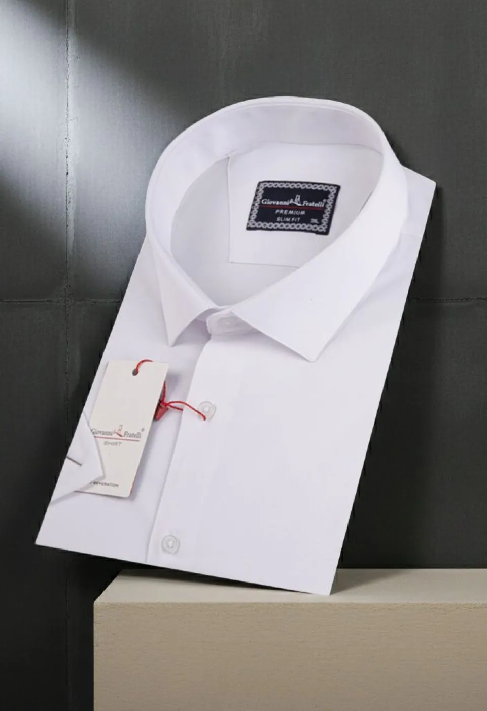 Büyük Beden Slim Fit Kısa Kol Düz Renk Erkek Gömlek 4GMK313036001