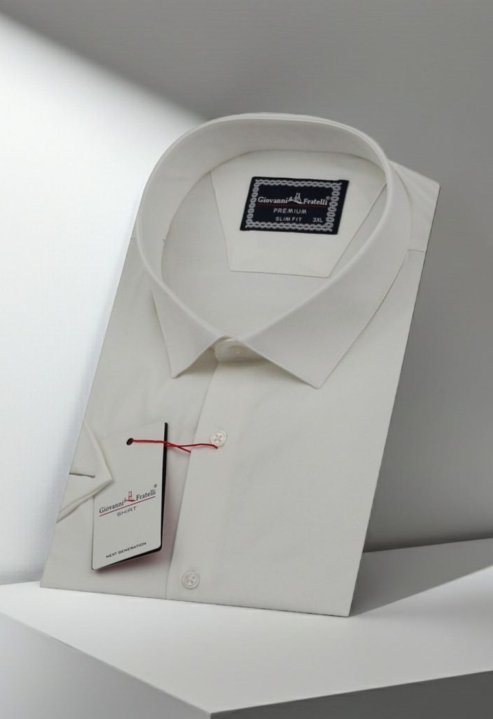 Büyük Beden Slim Fit Kısa Kol Düz Renk Erkek Gömlek 4GMK313036002