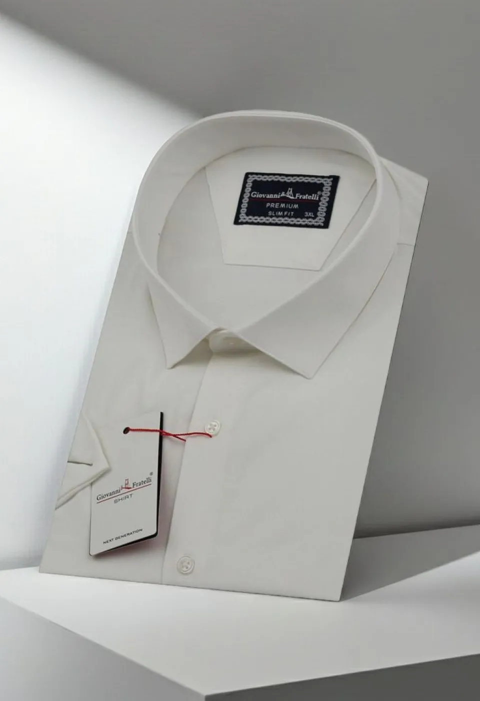 Büyük Beden Slim Fit Kısa Kol Düz Renk Erkek Gömlek 4GMK313036002