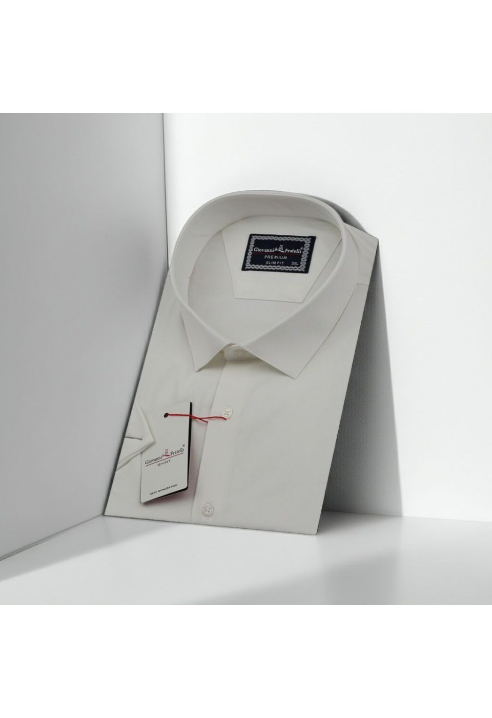 Büyük Beden Slim Fit Kısa Kol Düz Renk Erkek Gömlek 4GMK313036002 - Giovanni Fratelli
