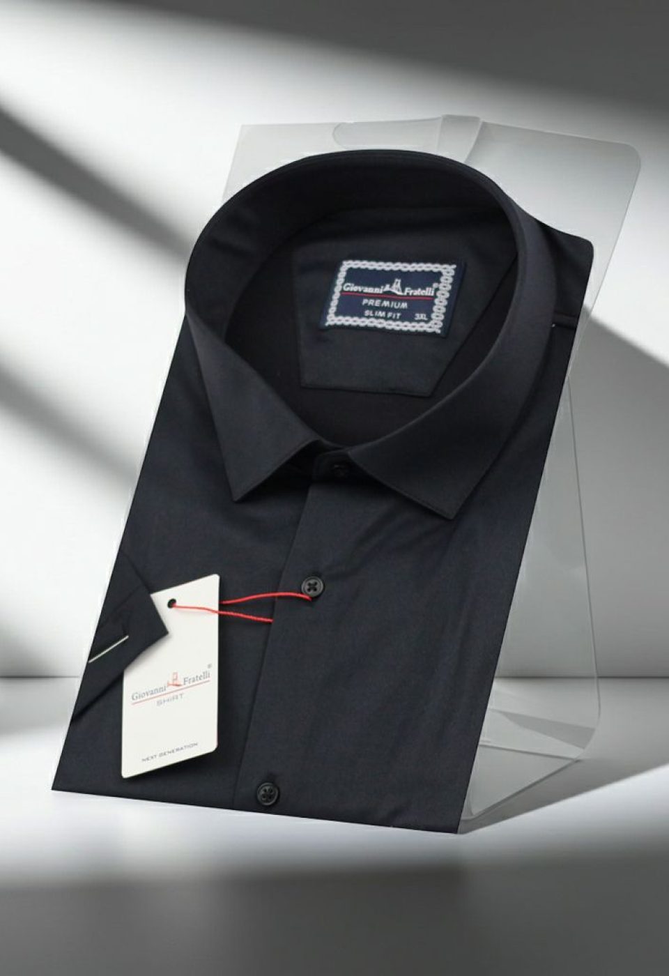 Büyük Beden Slim Fit Kısa Kol Düz Renk Erkek Gömlek 4GMK313036003