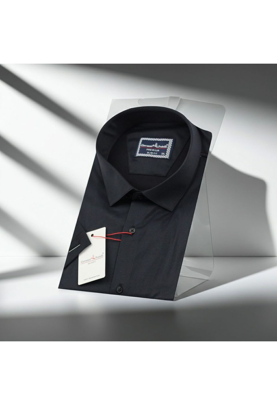 Büyük Beden Slim Fit Kısa Kol Düz Renk Erkek Gömlek 4GMK313036003 - Giovanni Fratelli