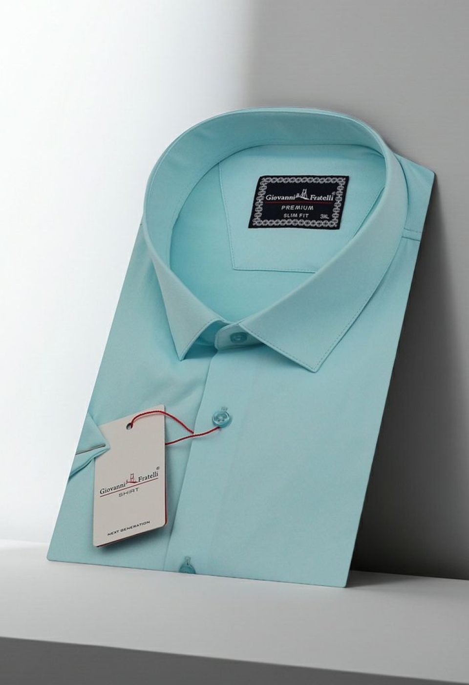 Büyük Beden Slim Fit Kısa Kol Düz Renk Erkek Gömlek 4GMK313036004