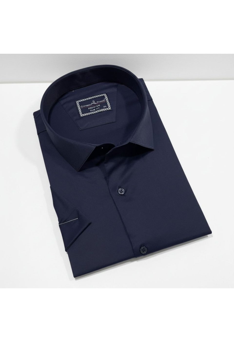 Büyük Beden Slim Fit Kısa Kol Düz Renk Erkek Gömlek 4GMK313036007 - Giovanni Fratelli