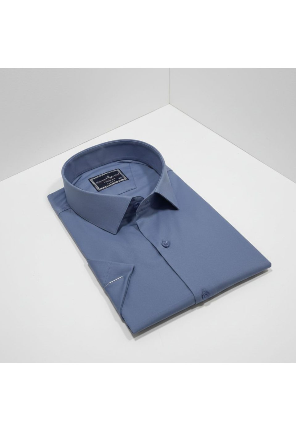 Büyük Beden Slim Fit Kısa Kol Düz Renk Erkek Gömlek 4GMK313036008 - Giovanni Fratelli