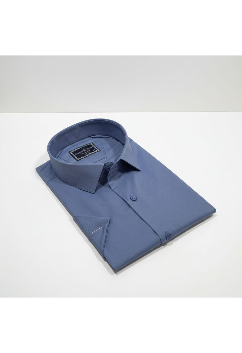 Büyük Beden Slim Fit Kısa Kol Düz Renk Erkek Gömlek 4GMK313036008 - Giovanni Fratelli