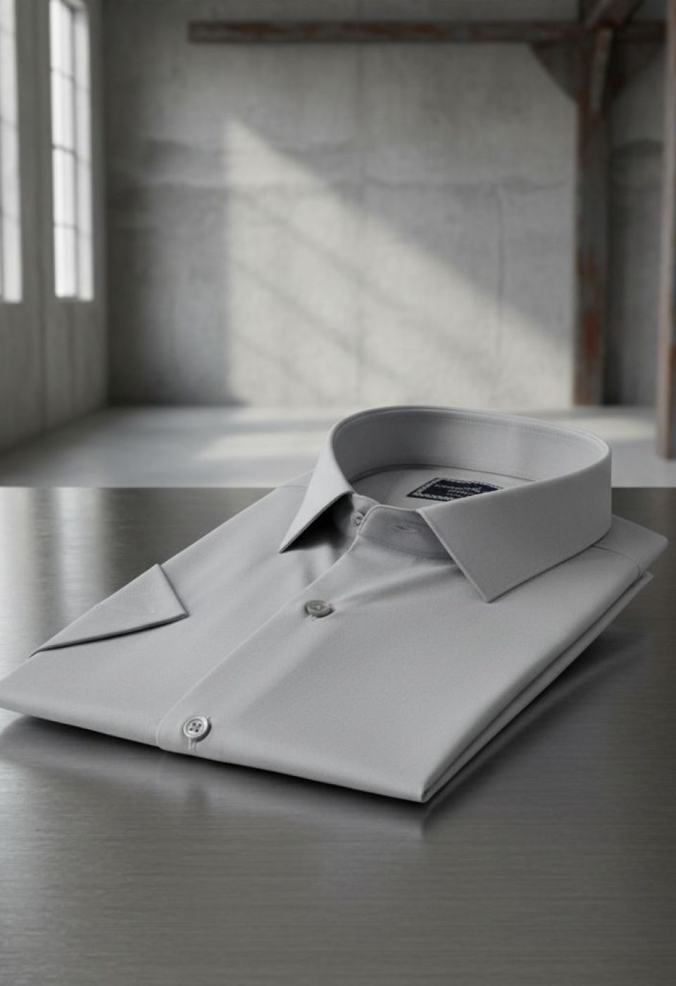 3036 BT CR K SATIN 009 Büyük Beden Slim Fit Kısa Kol Düz Renk Erkek Gömlek 4GMK313036009 - Giovanni Fratelli