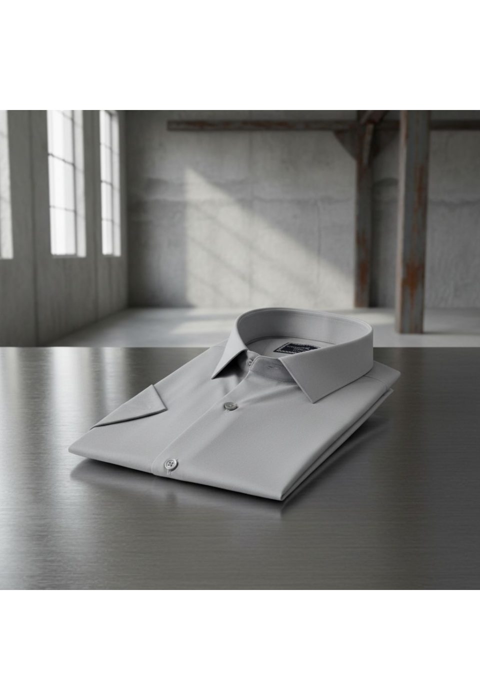 3036 BT CR K SATIN 009 Büyük Beden Slim Fit Kısa Kol Düz Renk Erkek Gömlek 4GMK313036009 - Giovanni Fratelli