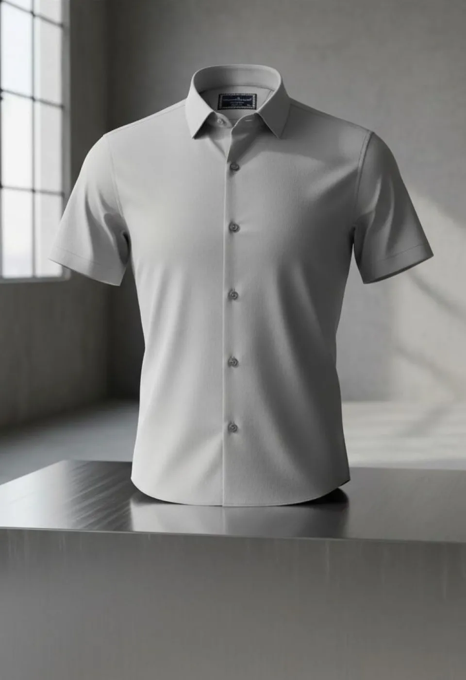 Büyük Beden Slim Fit Kısa Kol Düz Renk Erkek Gömlek 4GMK313036009 Büyük Beden Slim Fit Kısa Kol Düz Renk Erkek Gömlek 4GMK313036009