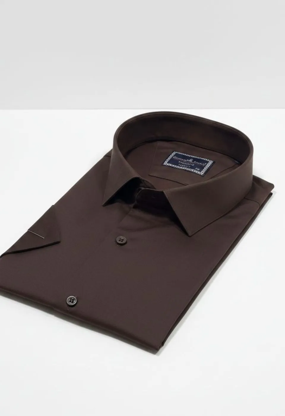 Büyük Beden Slim Fit Kısa Kol Düz Renk Erkek Gömlek 4GMK313036010 - Giovanni Fratelli