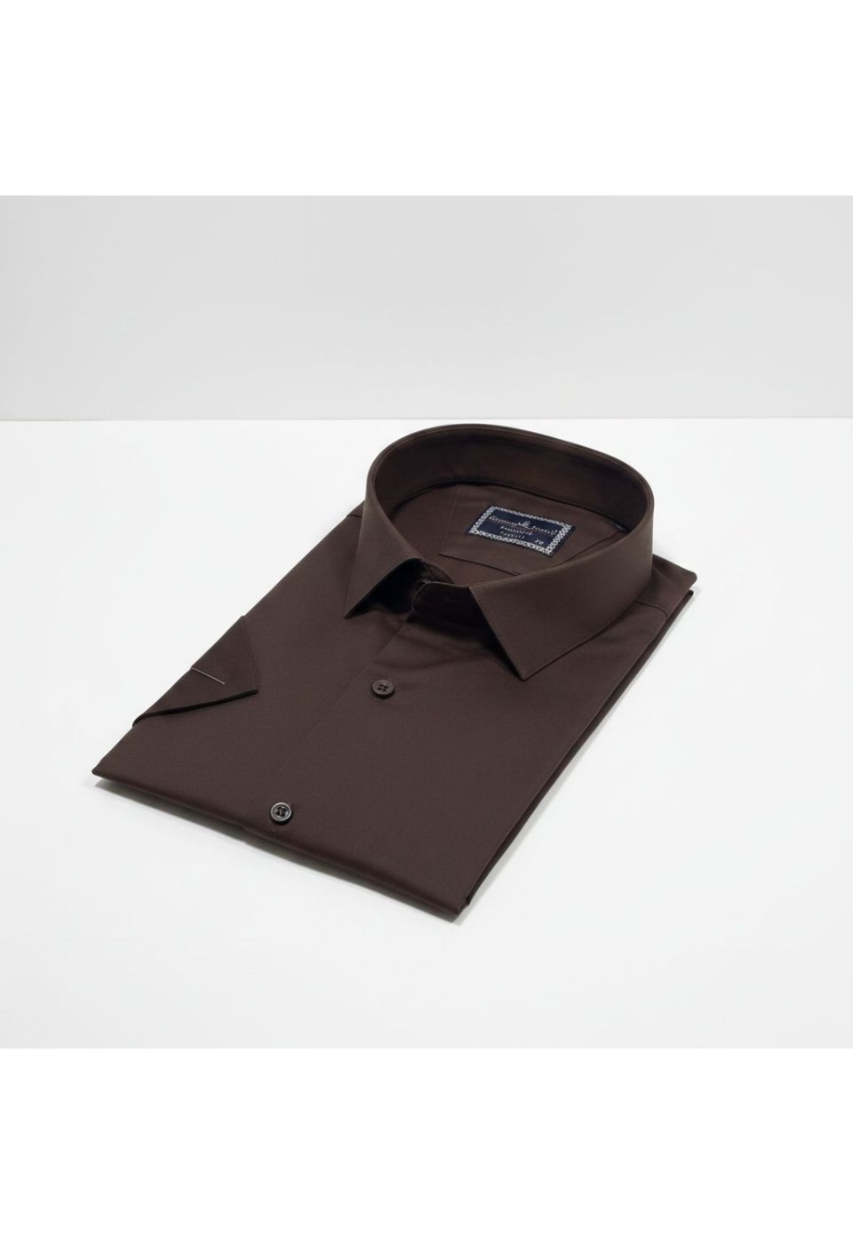 3036 BT CR K SATIN 010 Büyük Beden Slim Fit Kısa Kol Düz Renk Erkek Gömlek 4GMK313036010 - Giovanni Fratelli