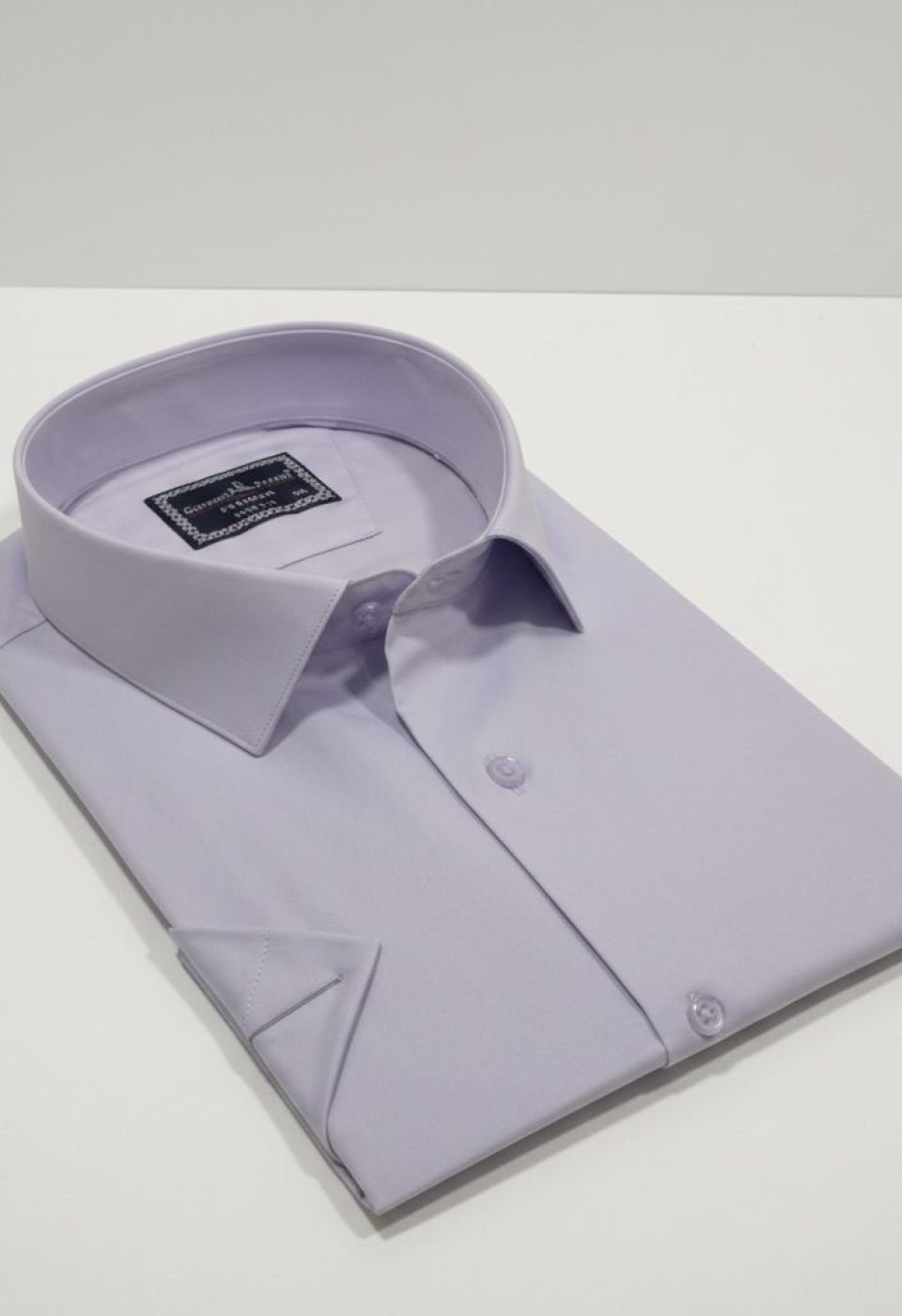 3036 BT CR K SATIN 011 Büyük Beden Slim Fit Kısa Kol Düz Renk Erkek Gömlek 4GMK313036011 - Giovanni Fratelli