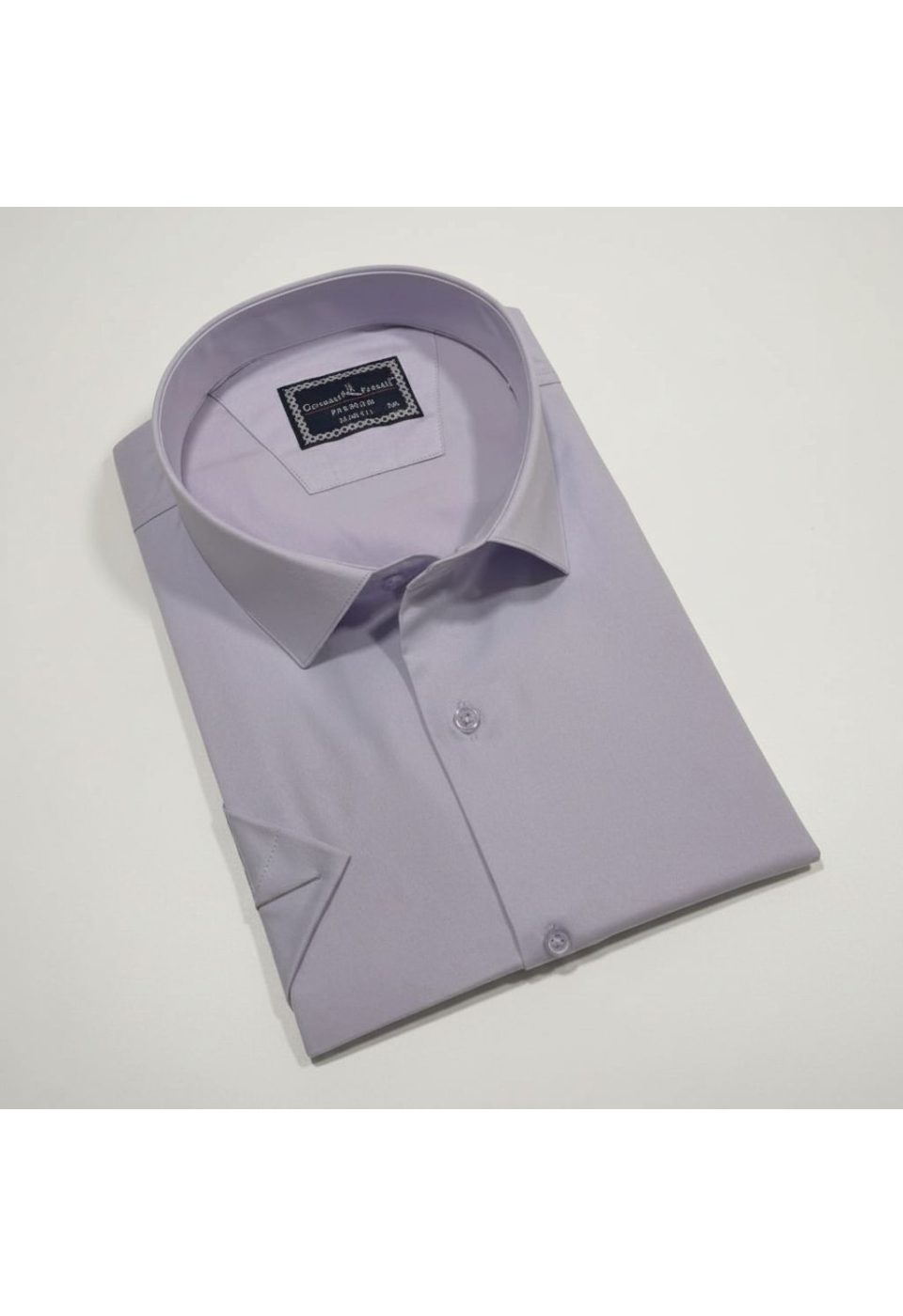3036 BT CR K SATIN 011 Büyük Beden Slim Fit Kısa Kol Düz Renk Erkek Gömlek 4GMK313036011 - Giovanni Fratelli