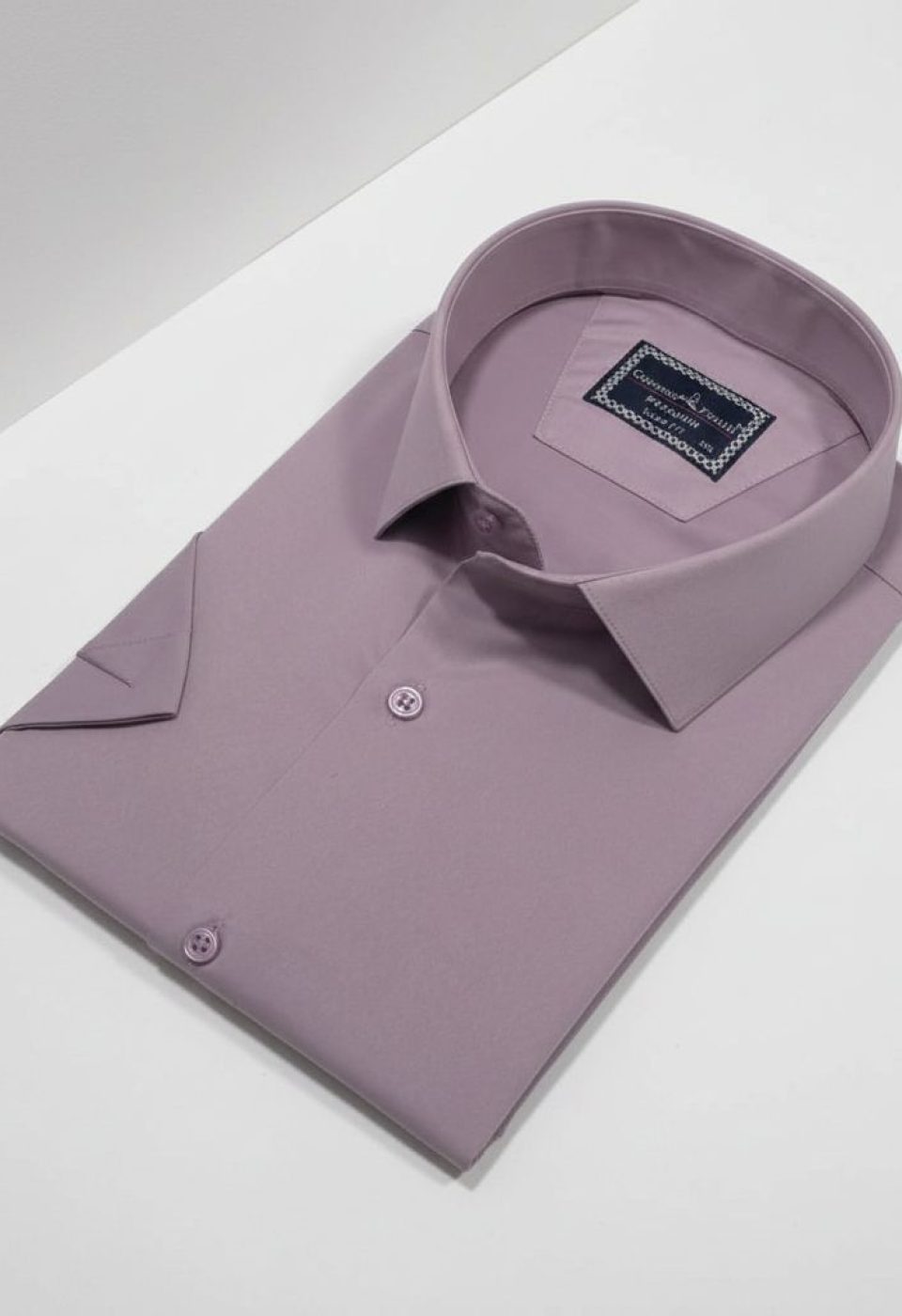 Büyük Beden Slim Fit Kısa Kol Düz Renk Erkek Gömlek 4GMK313036012