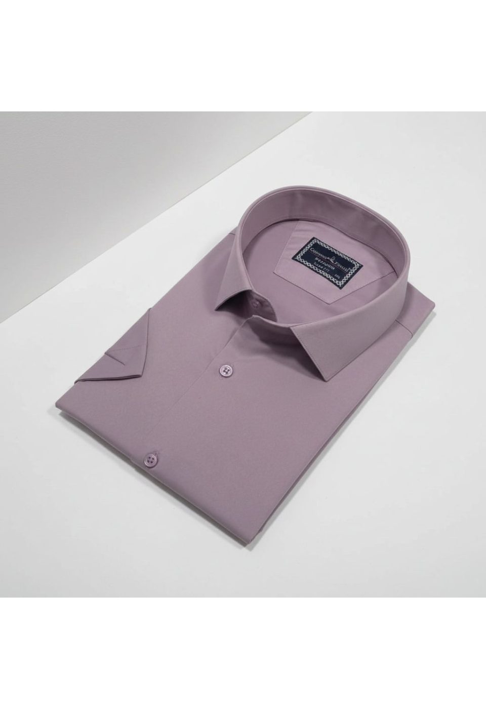3036 BT CR K SATIN 012 Büyük Beden Slim Fit Kısa Kol Düz Renk Erkek Gömlek 4GMK313036012 - Giovanni Fratelli