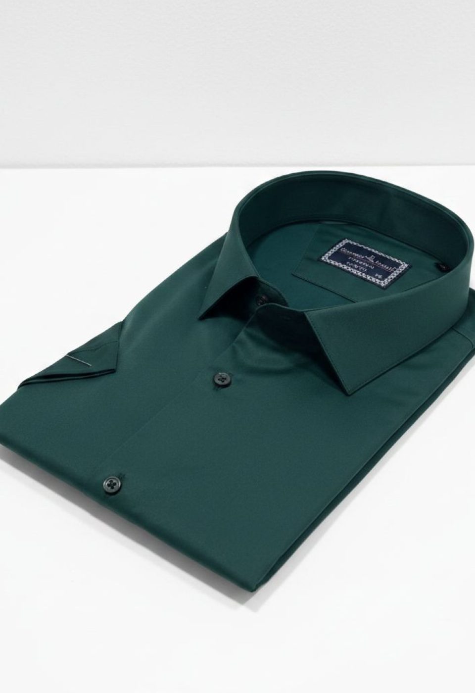 3036 BT CR K SATIN 013 Büyük Beden Slim Fit Kısa Kol Düz Renk Erkek Gömlek 4GMK313036013 - Giovanni Fratelli