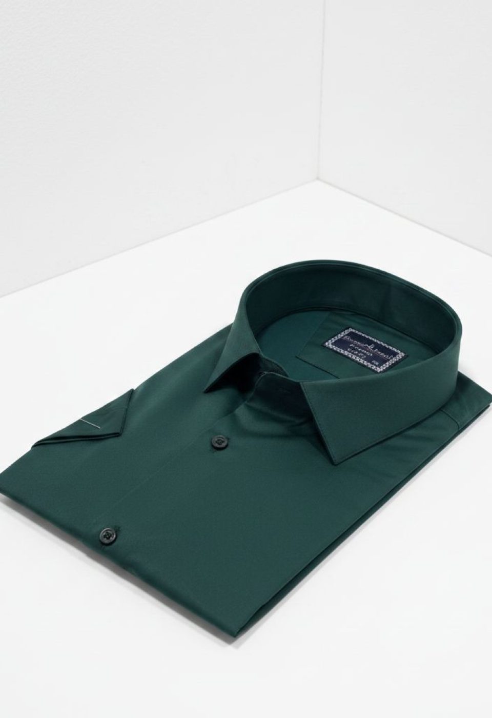 3036 BT CR K SATIN 013 Büyük Beden Slim Fit Kısa Kol Düz Renk Erkek Gömlek 4GMK313036013 - Giovanni Fratelli