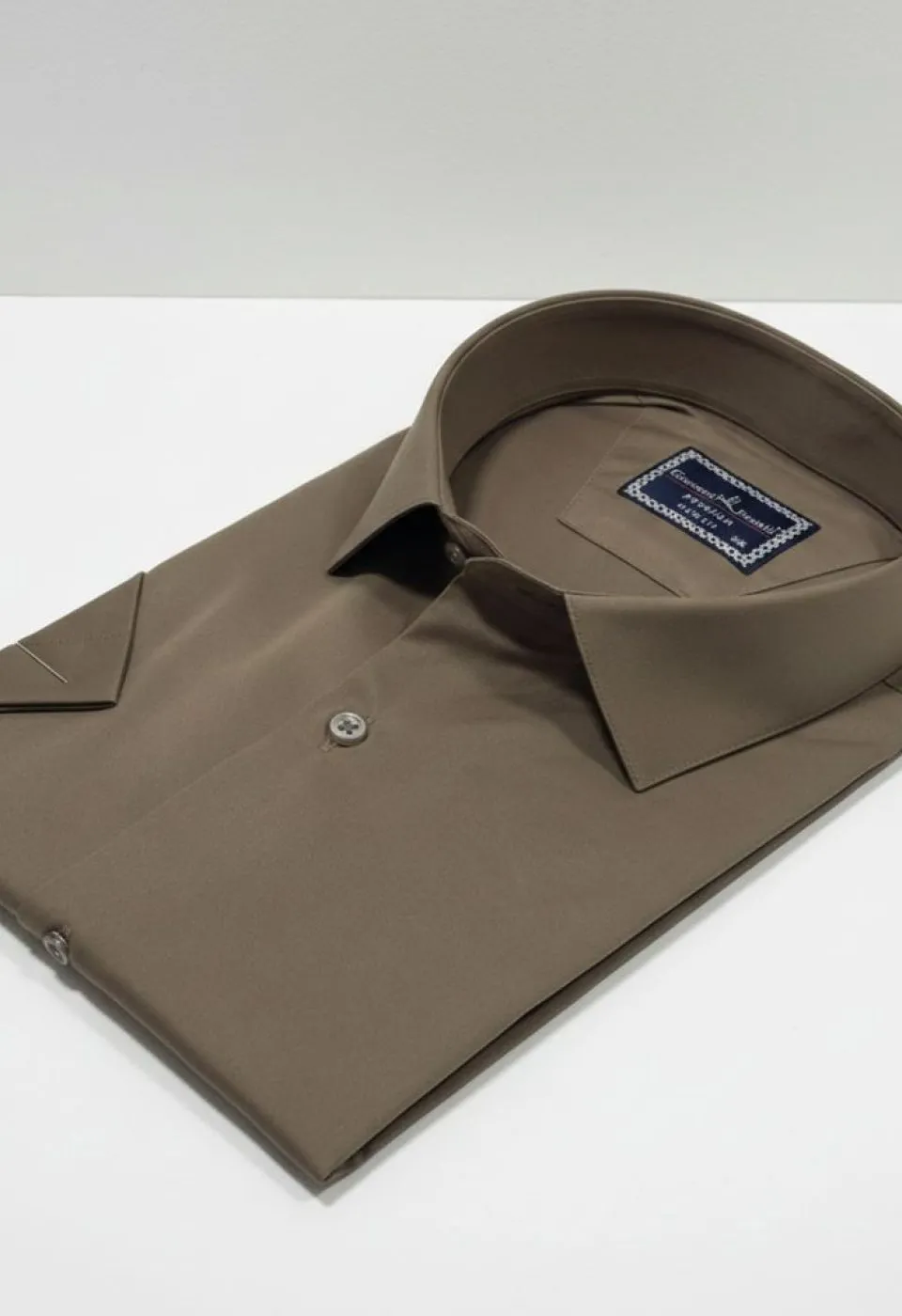 Büyük Beden Slim Fit Kısa Kol Düz Renk Erkek Gömlek 4GMK313036016 Büyük Beden Slim Fit Kısa Kol Düz Renk Erkek Gömlek 4GMK313036016
