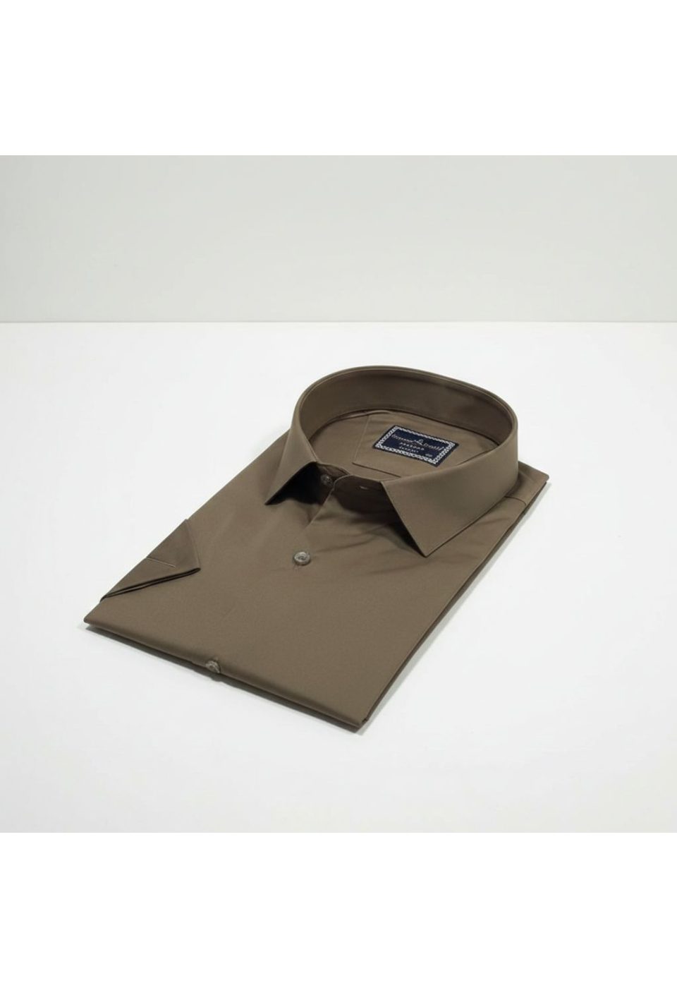 3036 BT CR K SATIN 016 Büyük Beden Slim Fit Kısa Kol Düz Renk Erkek Gömlek 4GMK313036016 - Giovanni Fratelli