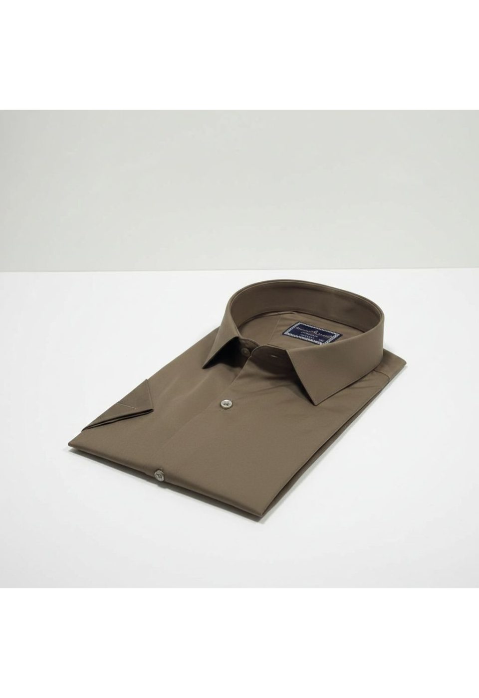 3036 BT CR K SATIN 016 Büyük Beden Slim Fit Kısa Kol Düz Renk Erkek Gömlek 4GMK313036016 - Giovanni Fratelli